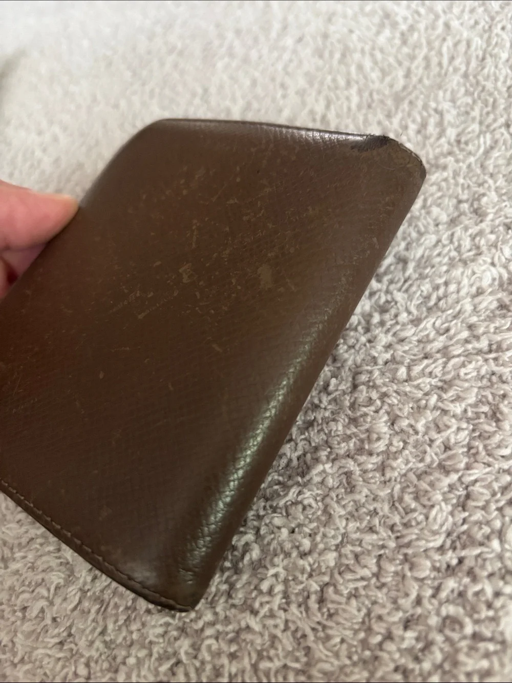 Vintage Louis Vuitton Taiga Leather Bifold Wallet Brown